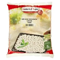 Müllers Mühle Weiße Bohnen Grob (5 Kg)