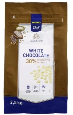 METRO Chef Kuvertüre Buttons Weiße Schokolade (2,5 Kg)