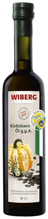 WIBERG Kürbiskern-Öl G.g.A., 100 % Sortenrein Erstpressung Aus österreichischem Anbau (500 Ml)