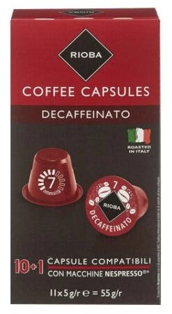Rioba Kaffeekapseln Dacaffeinato 11 Kapseln (55 G)