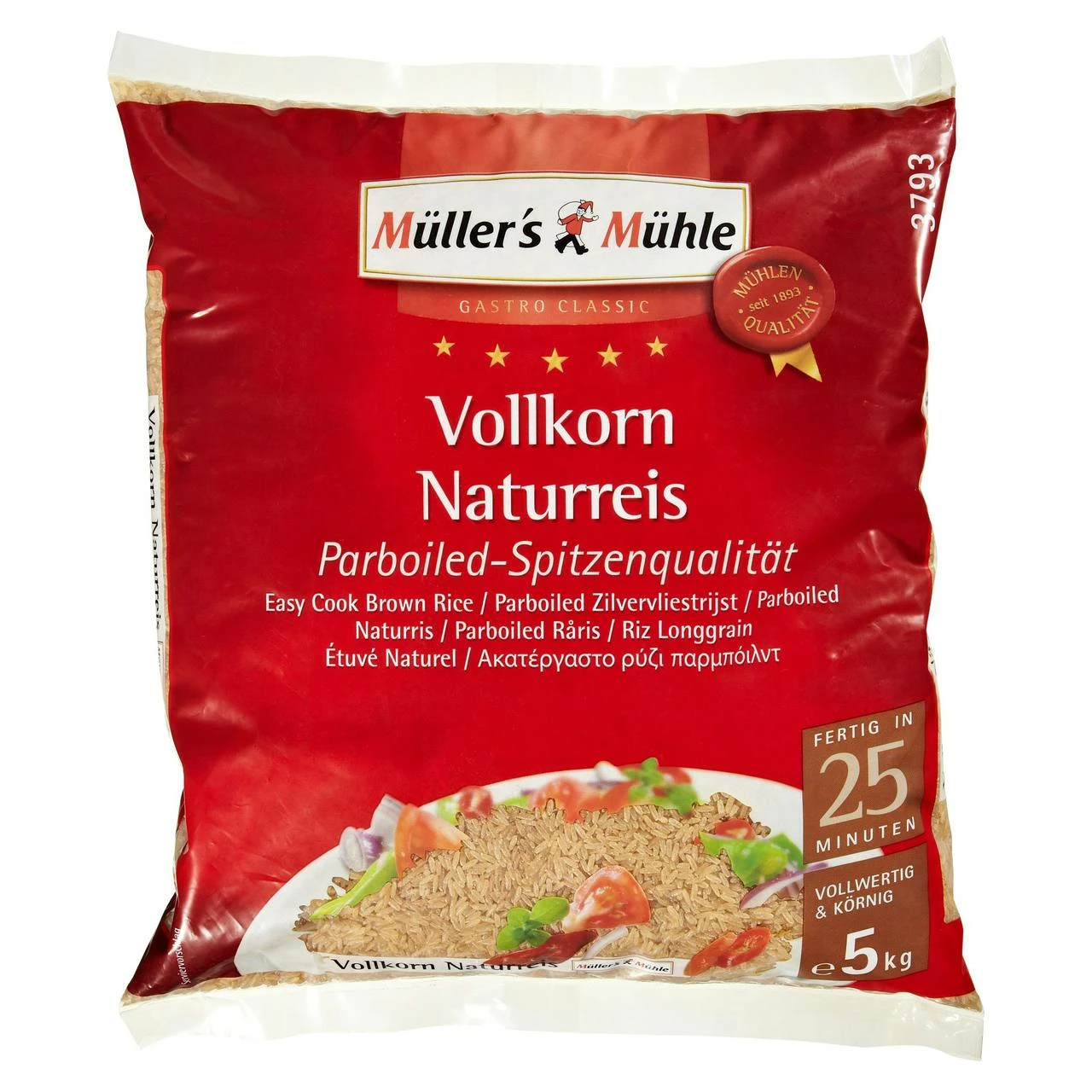 Müller´s Mühle Gastro Classic Parboiled Vollkorn Reis (5 Kg) – Bild 2