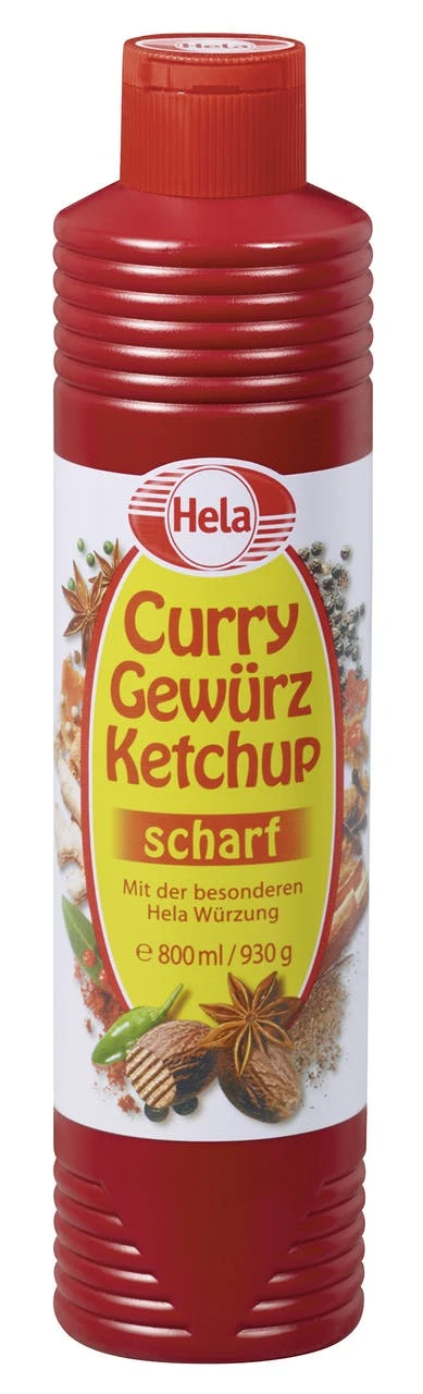 Hela Curry Gewürzketchup Scharf (800 Ml)