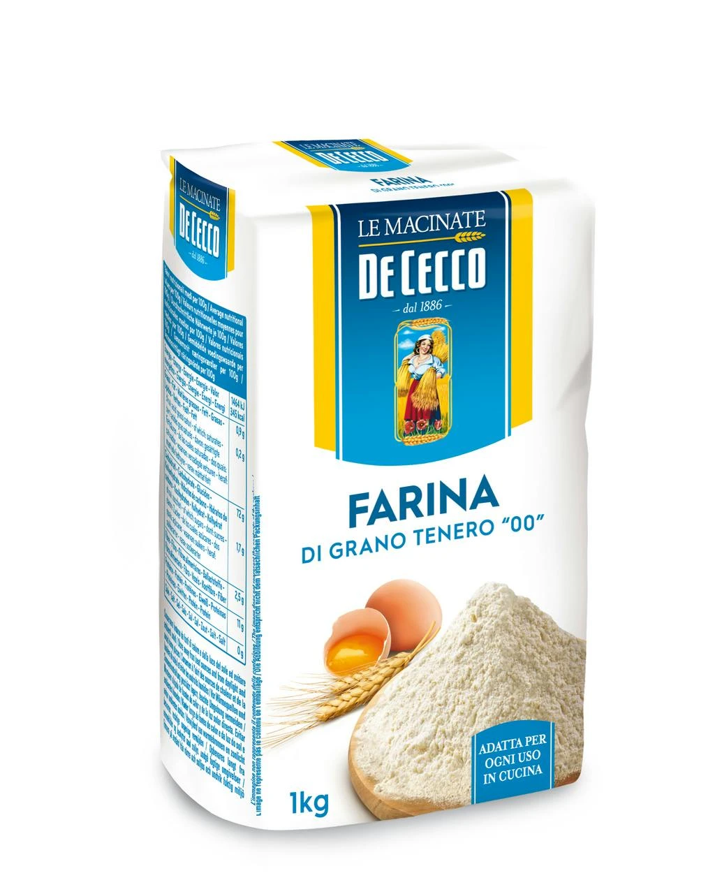 De Cecco Weizenmehl Farina Di Grano Tenero Type 00 (1 Kg) - Image 2