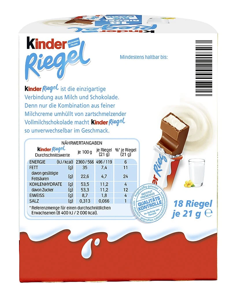 Kinder Schokoladenriegel 18 Riegel (378 G) - Image 7