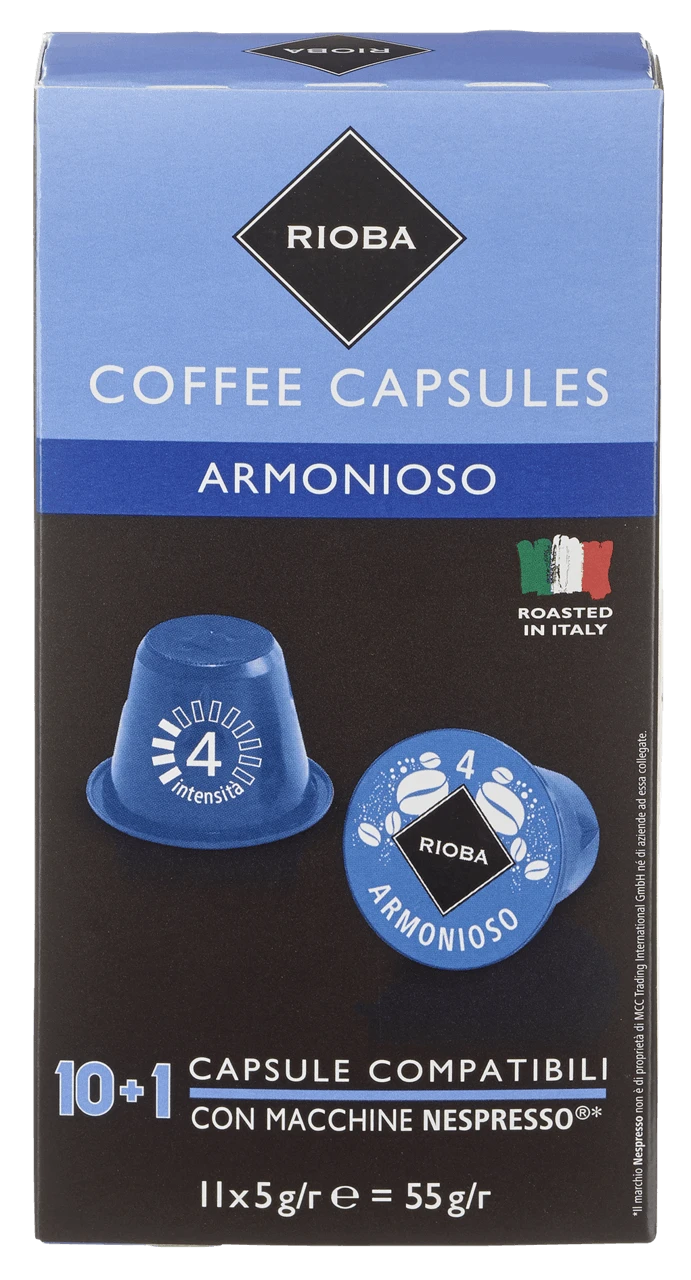 Rioba Kaffeekapseln Armonioso 11 Kapseln (55 G)