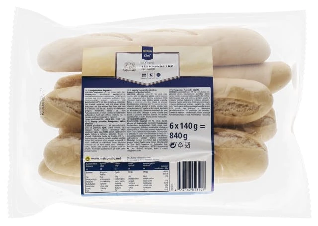 METRO Chef 1/2 Baguettes Hell 6 X 140 G (840 G) – Bild 2