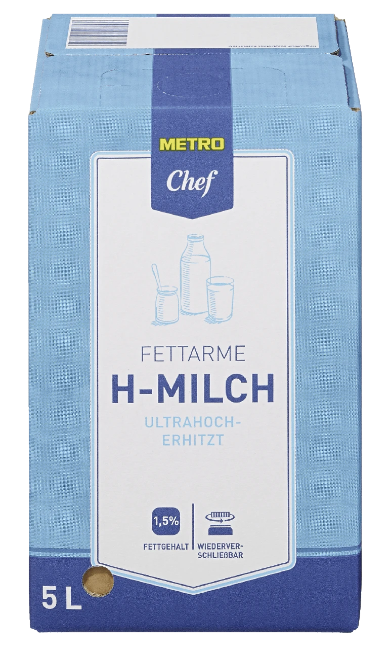 METRO Chef Fettarme H-Milch 1,5 % Fett (5 L)