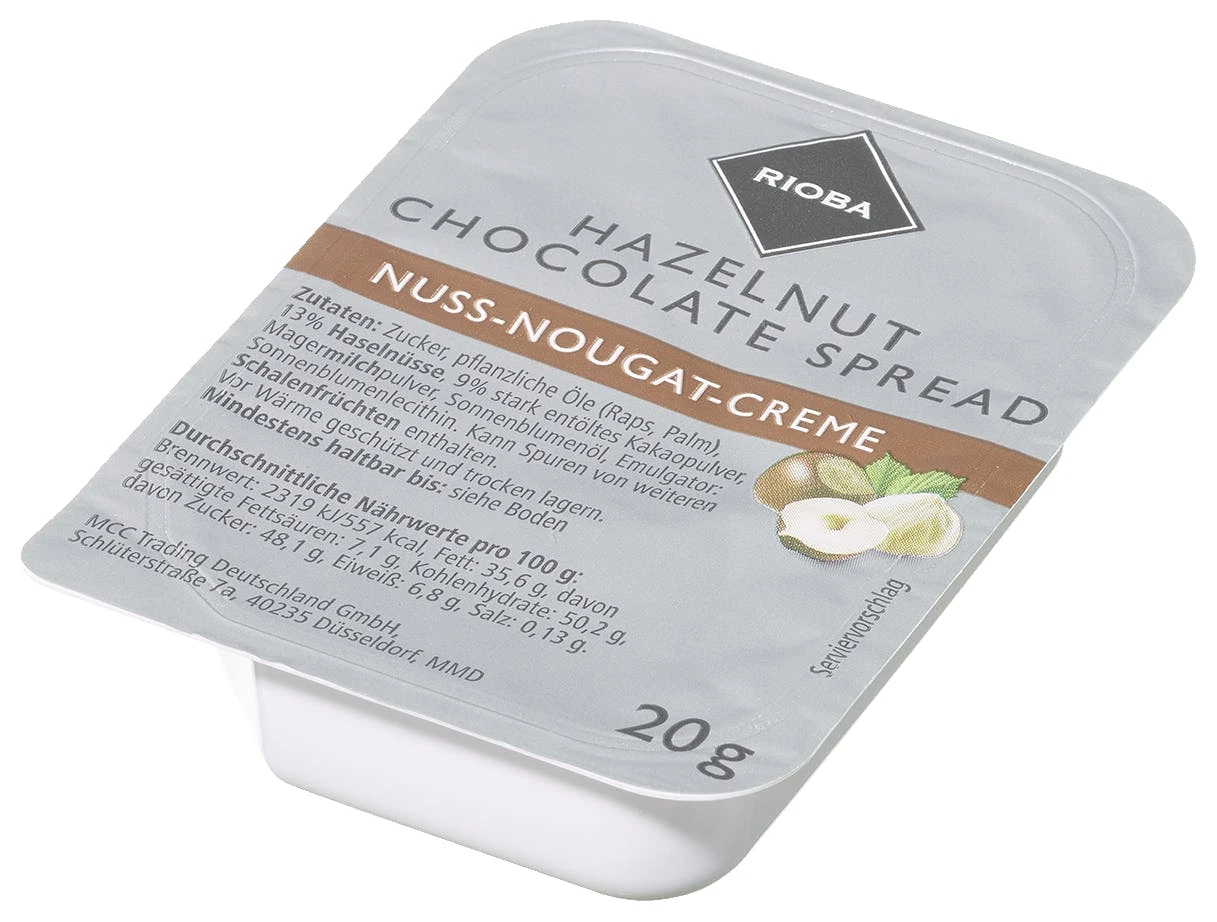 RIOBA Nuss-Nougat-Creme 100 Portionen X 20 G (2 Kg) - Image 6