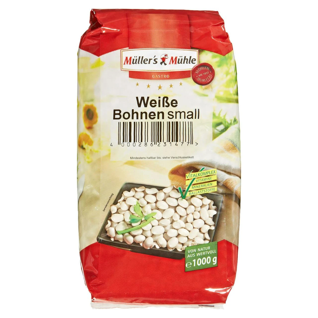Müller´s Mühle Schwarze Bohnen Fein (1 Kg) - Image 2